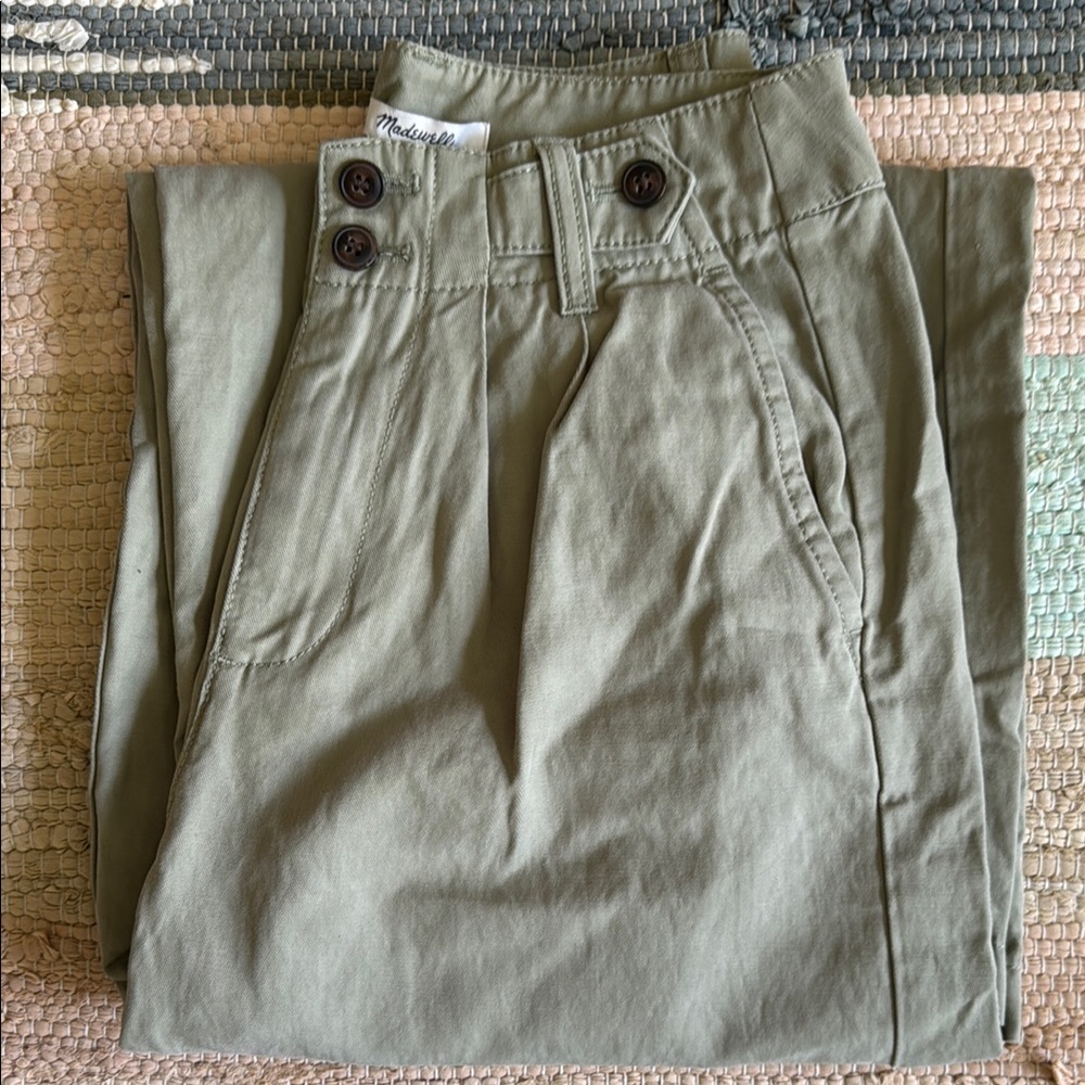 Madewell Green Trousers Relaxed size 00P